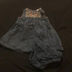 Newborn denim dress